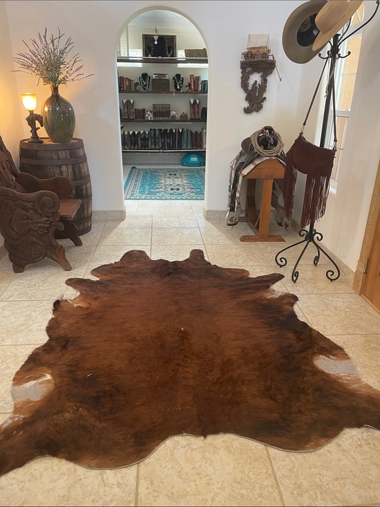 Other - Brown Natural Cowhide Rug 85x77 xxl cowhide rug.